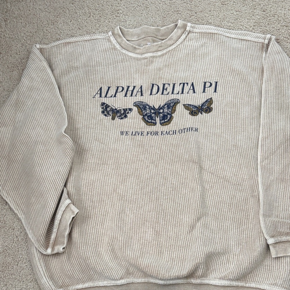 Beige Alpha Delta Pi Sweatshirt